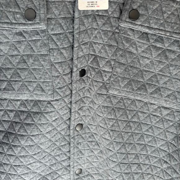 NWT Civil Society Bennett Quilted Shirt Heather Gray XL - Picture 6 of 10